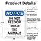 Signmission Do Not Feed Or Touch The Animals, 18 in W x Rectangle, Aluminum OS-2PACK-NS-A-1824-V-11274 - alternate 3